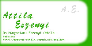 attila eszenyi business card